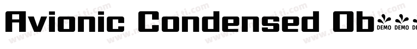 Avionic Condensed Ob字体转换